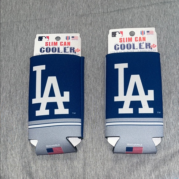 Dodgers Blue LA Slim Can Cooler a set (2) - Picture 1 of 4